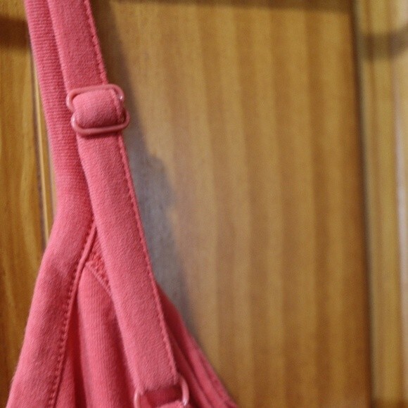 Telluride Women’s Orange Coral Beaded Tank Top Large Y2K Shelf Bra Festival Wear - Picture 7 of 12